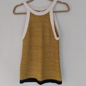 Moth Mustard Knit Halter Tank